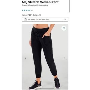 Fabletics Maj Stretch Woven Pant (XS)